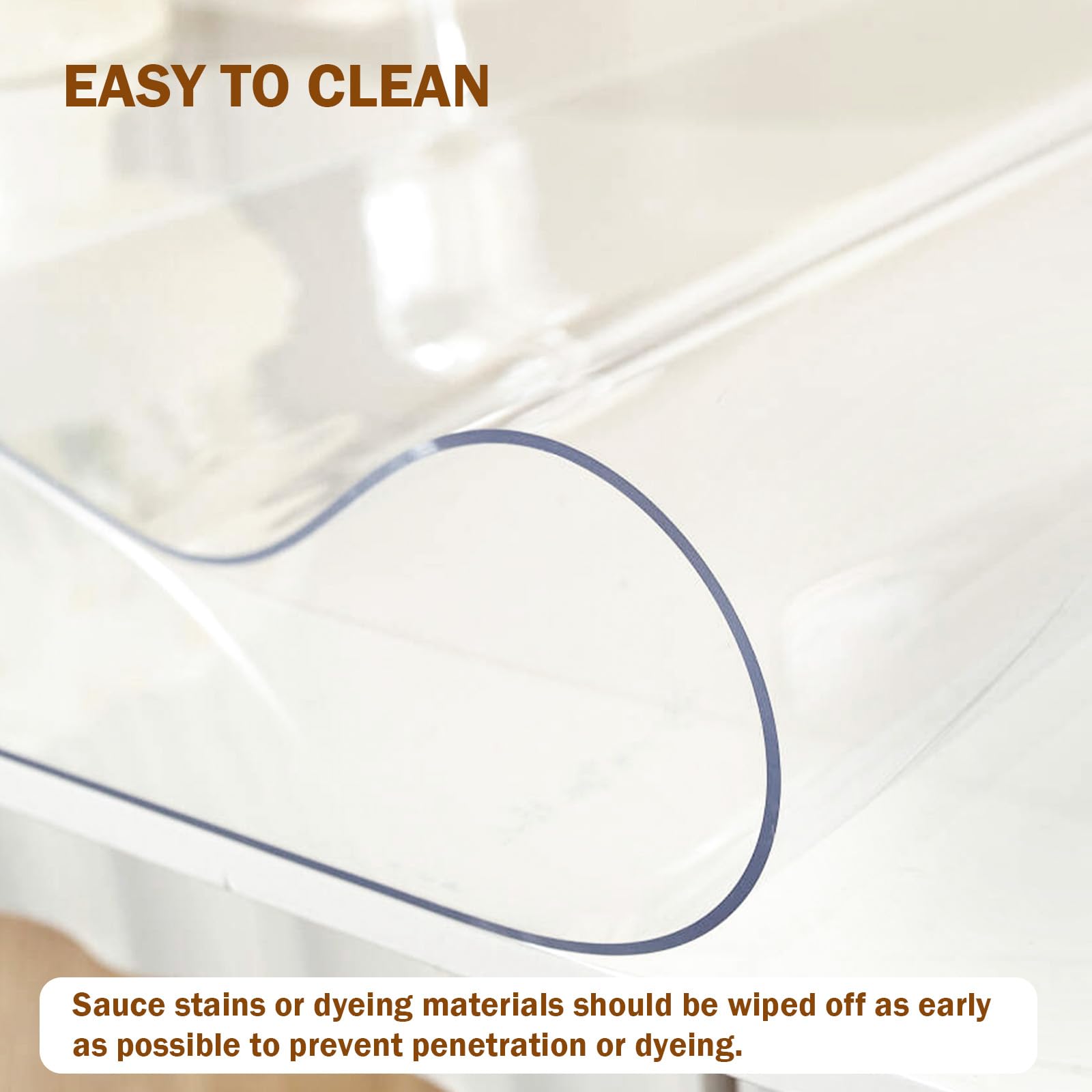 Royhom table cover cut to fit demo showing easy sizing adjustments
