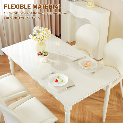 Royhom waterproof table protector in use guards wood furniture from spills