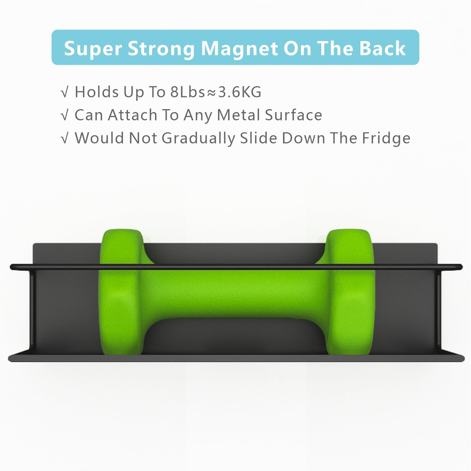 Roysili small spice rack on fridge, space-saving for jars