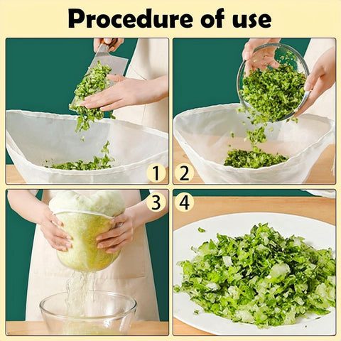 RQAMRCU filter bag ideal for dumpling fillings and straining ingredients