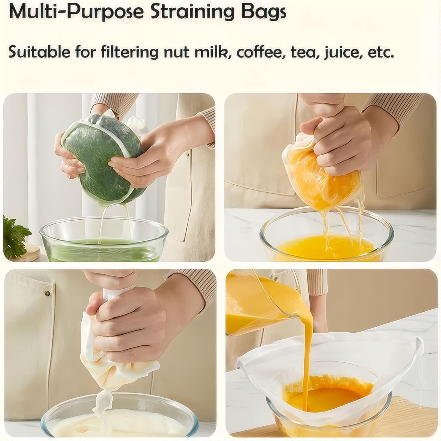 RQAMRCU multi-purpose kitchen bag suitable for yogurt coffee and more