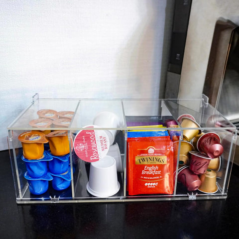 RR RAXMIN capsule holder with lid keeping pods tidy and dust-free