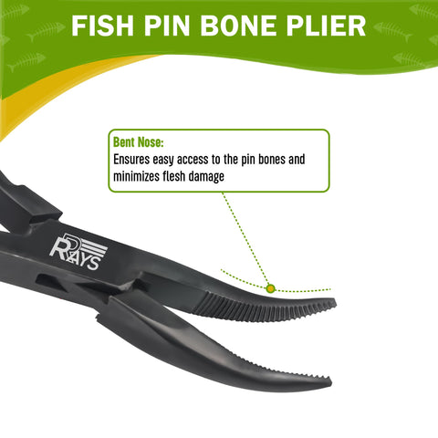 RRAYS flat-tip tweezer removes pin bones from fillets with precision
