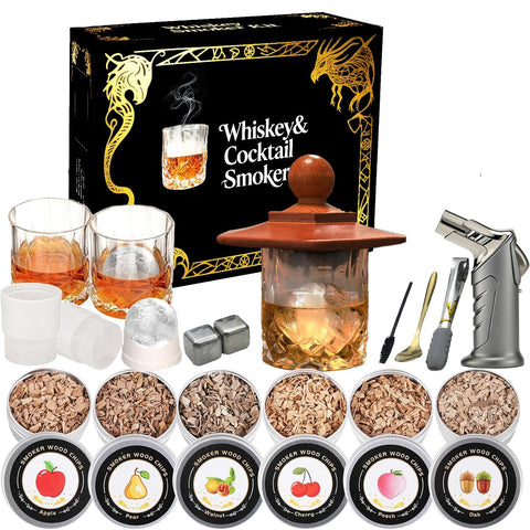 RRuimu whiskey smoker kit torch highlights a complete home bar upgrade for smoky cocktails.