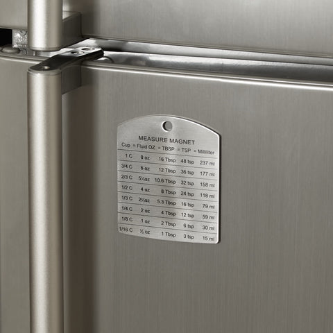RSVP Endurance magnet showing conversions for cups, ounces, and milliliters for cooking.