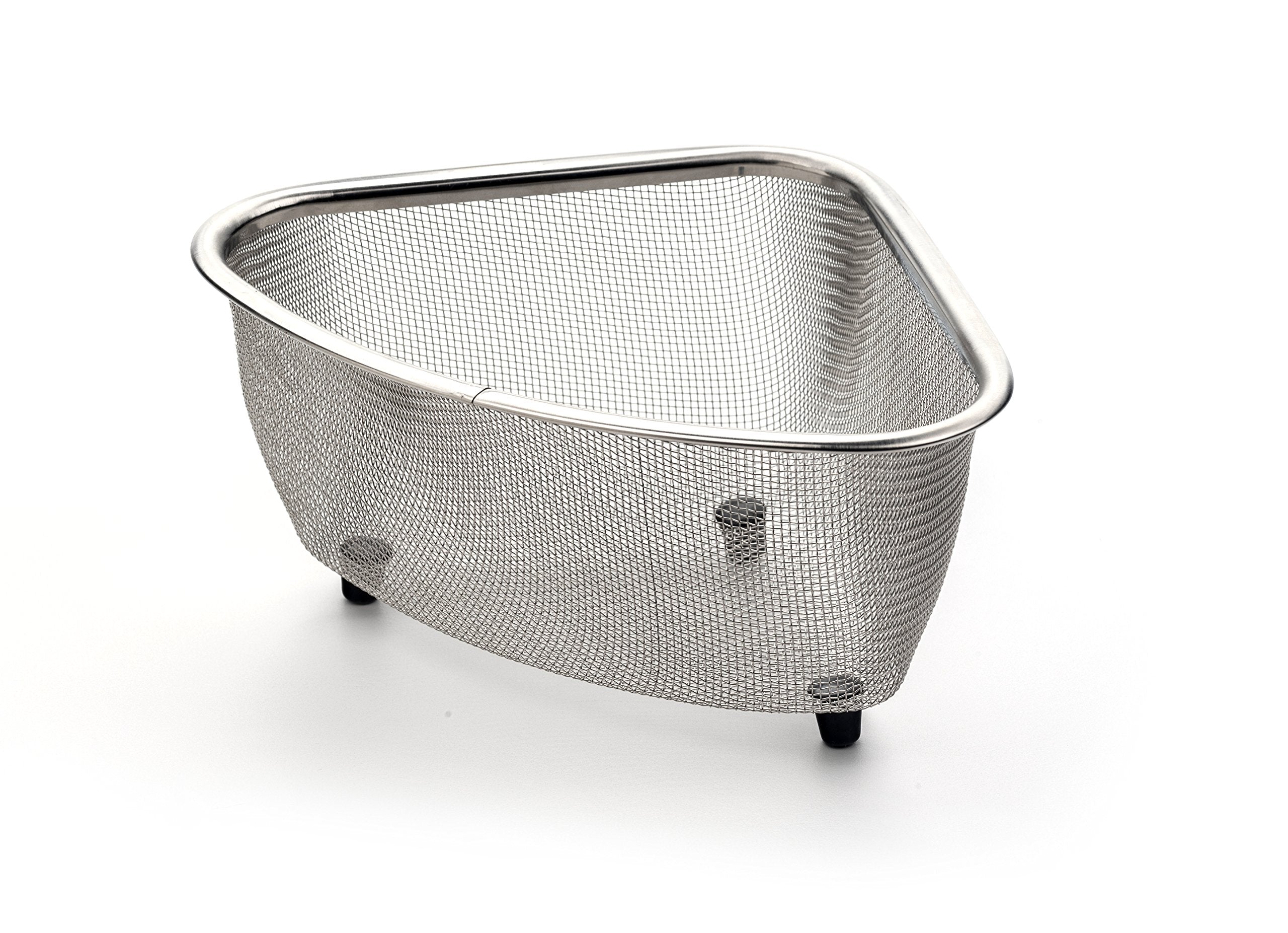 Compact sink corner basket keeps sponges organized and off the counter