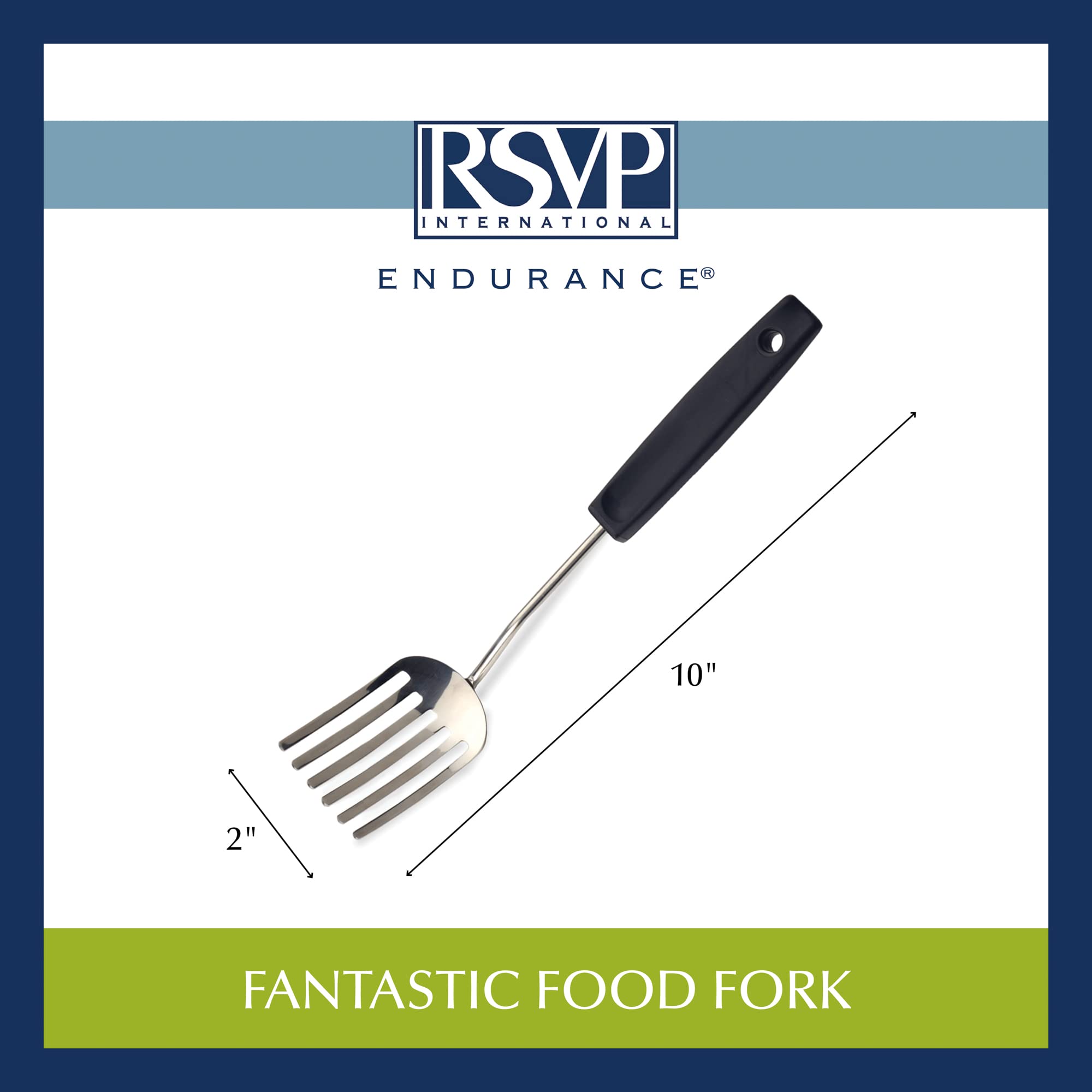 RSVP Endurance Fantastic Fork ideal for whisking and blending batters in bowls.