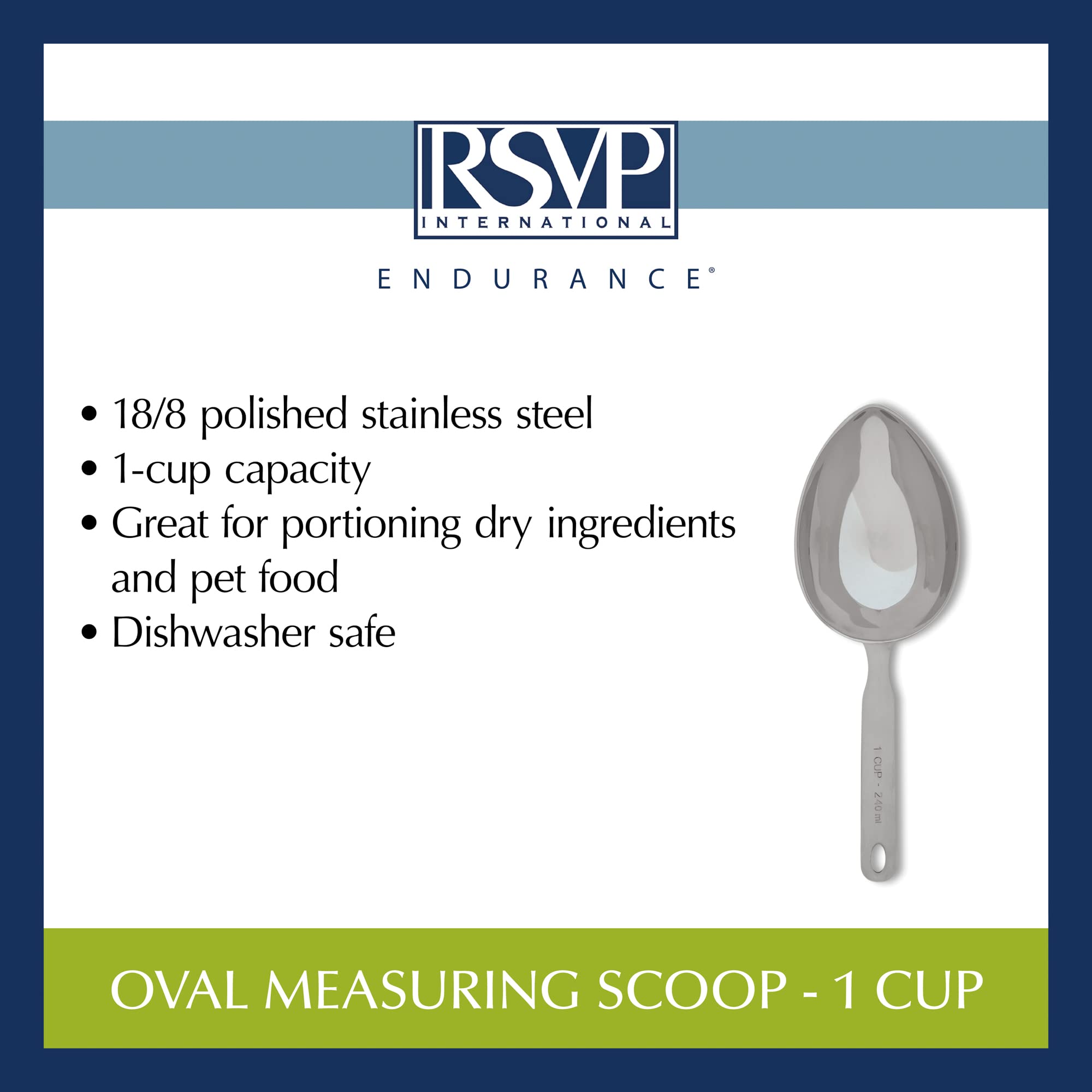 RSVP International Endurance 18-8 stainless steel build ensures long-lasting use