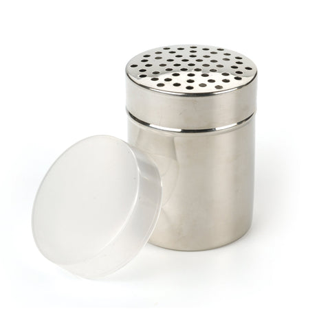 RSVP International Endurance kitchen shaker showing 11oz capacity for spices and sugar.