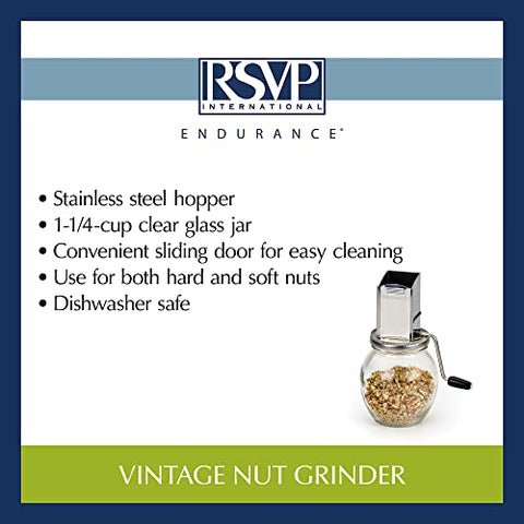 1.25 cup capacity jar of Endurance nut grinder for small batches
