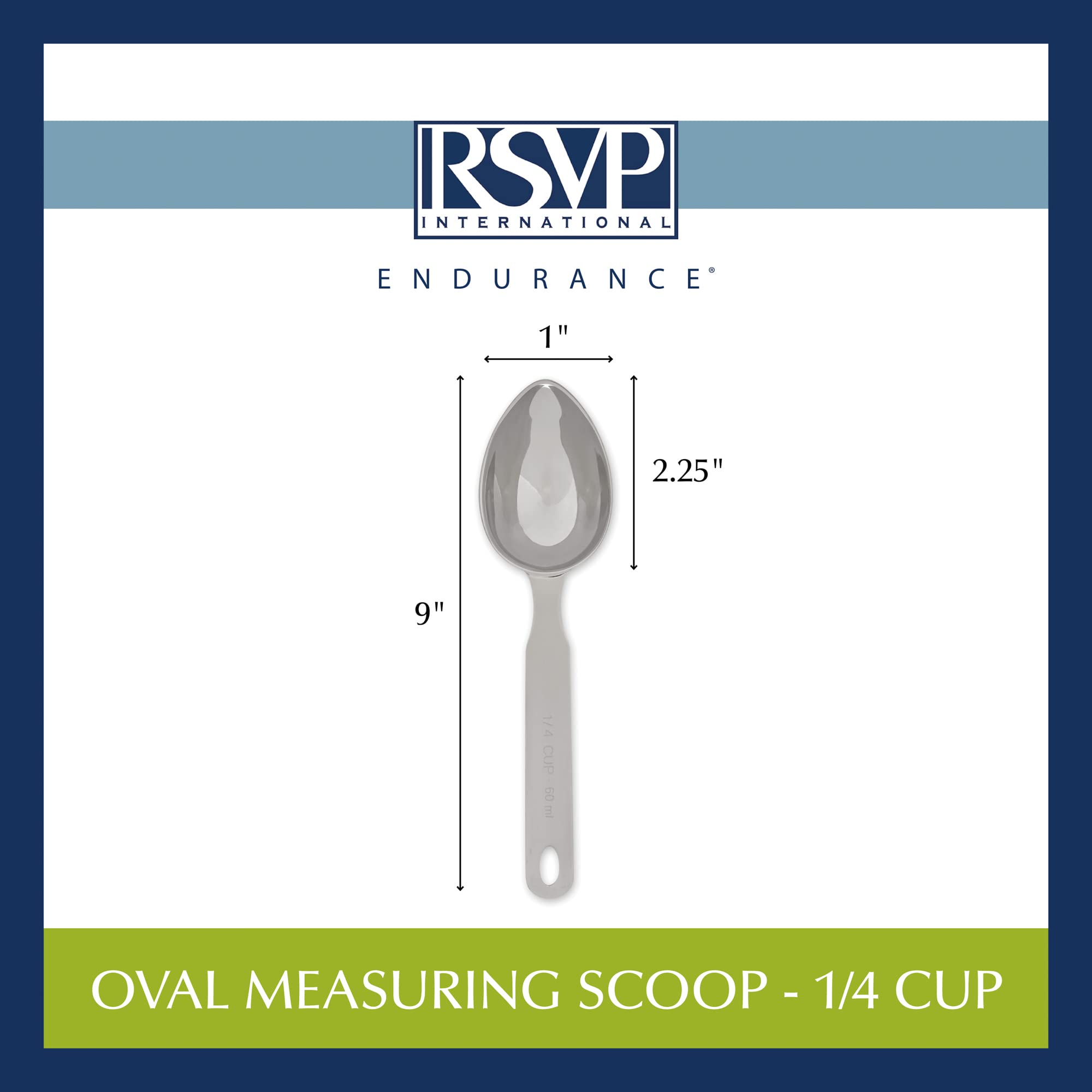 RSVP International Endurance oval scoop ready for daily kitchen use.