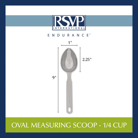RSVP International Endurance oval scoop ready for daily kitchen use.