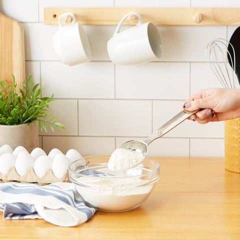 RSVP International Endurance oval scoop is dishwasher safe for easy cleanup.