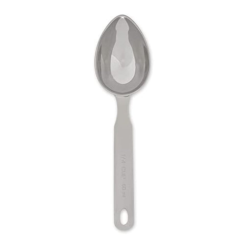 RSVP International Endurance oval scoop in durable 18/8 stainless steel.