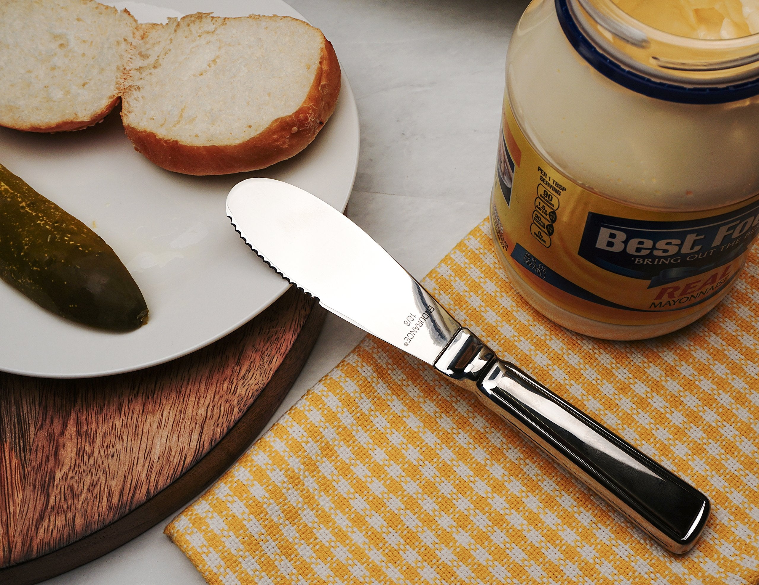 RSVP Endurance spreader with serrated edge for firmer toppings