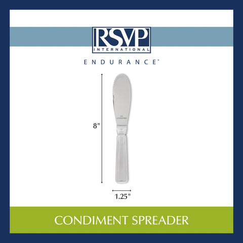 RSVP Endurance spreader in durable 18/8 stainless steel ready for daily use