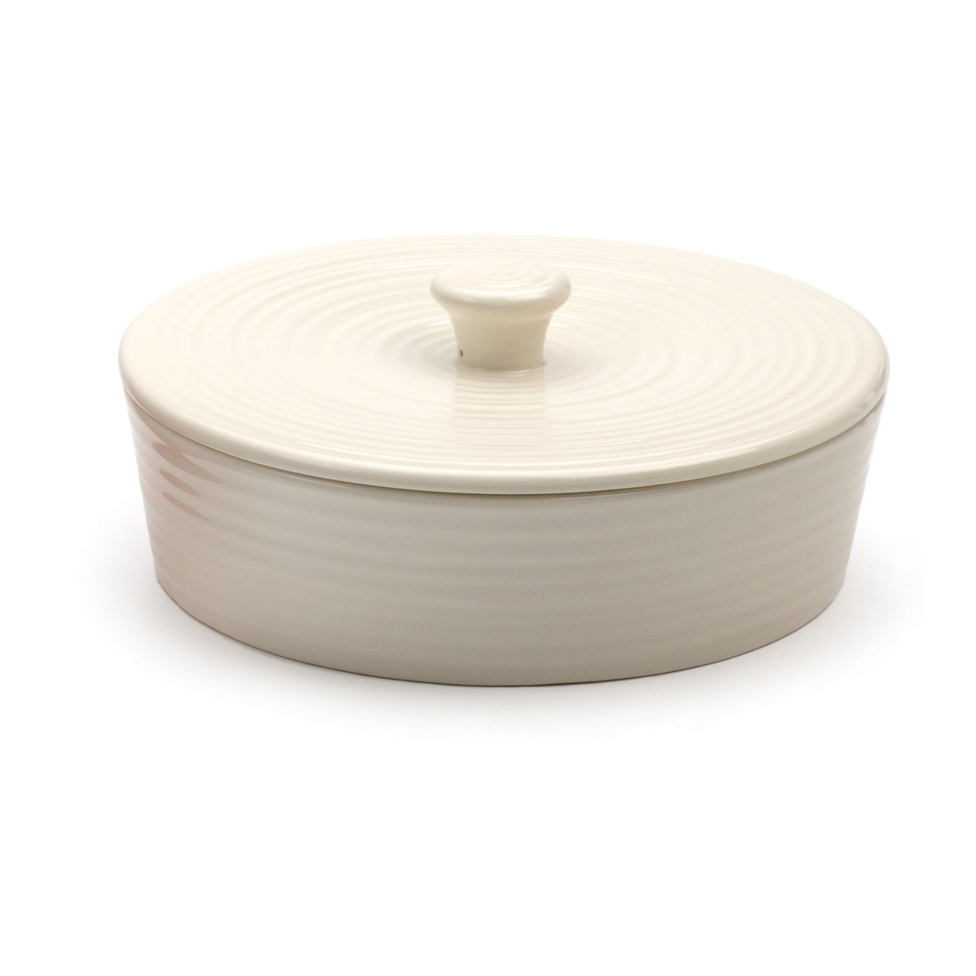 RSVP International tortilla warmer with lid keeps tortillas warm at the table.