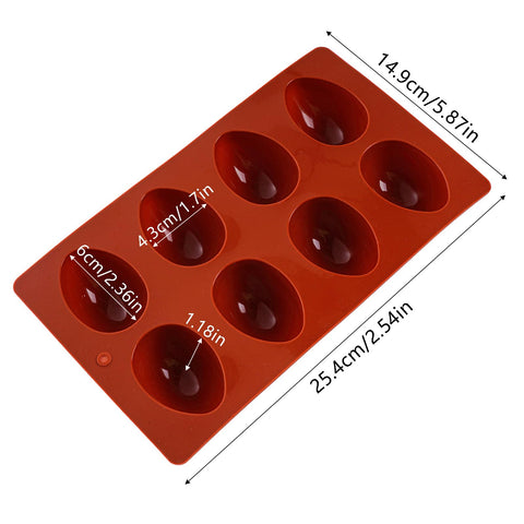 Rthjsfj silicone egg-shaped molds in a two-pack for candy and desserts.