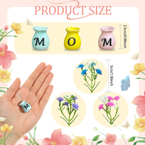 RTHPY artificial flowers brighten each ceramic vase with lasting color