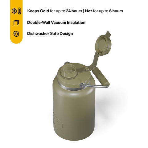 RTIC Outback Jug wide-mouth lid for easy filling and cleaning on trips.