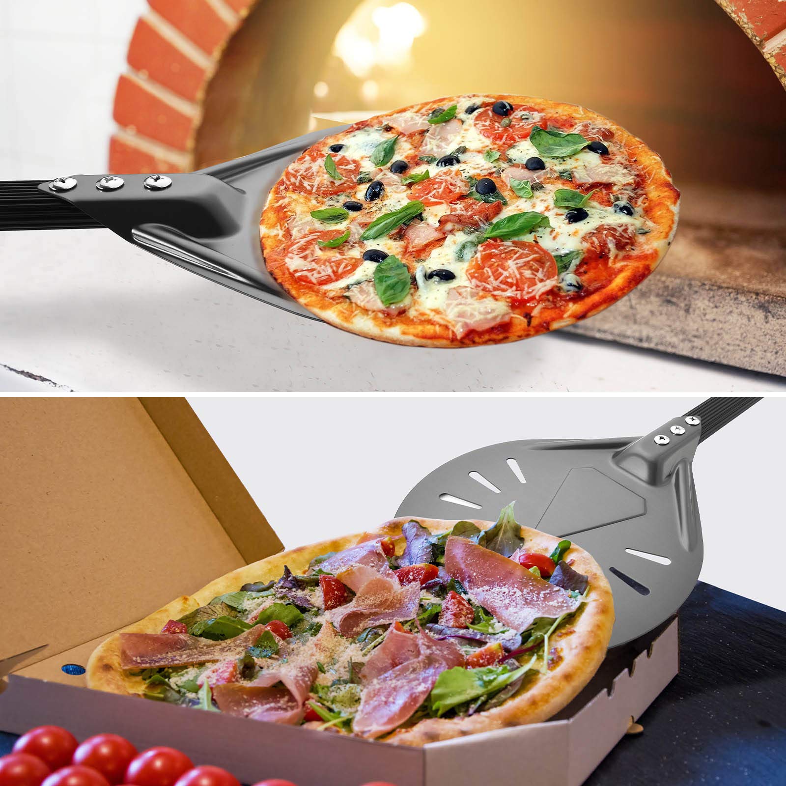 RTT perforated design lets flour escape for crisper, less smoky crusts.