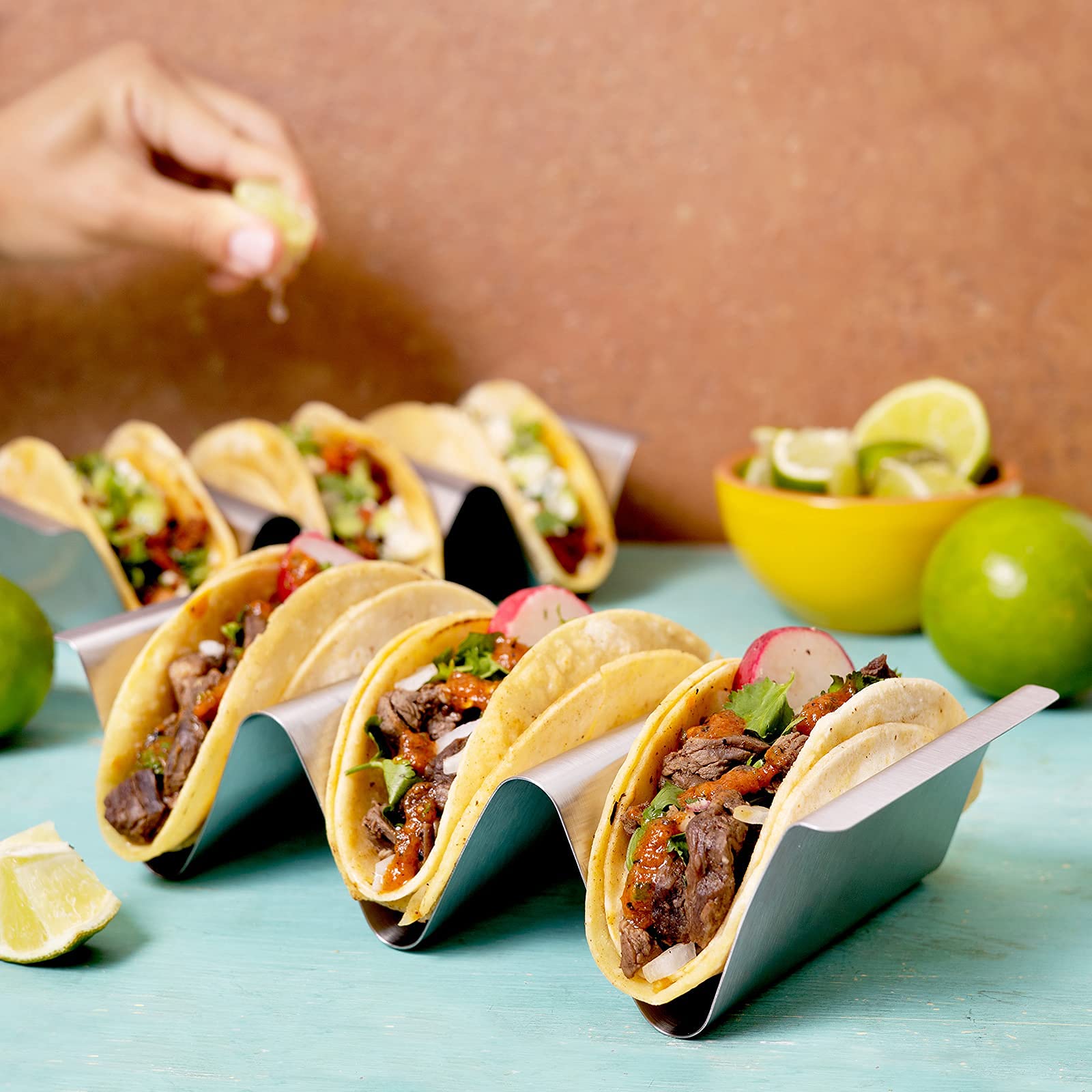 RTT Taco Holder Stand oven-safe rack for baking tacos.