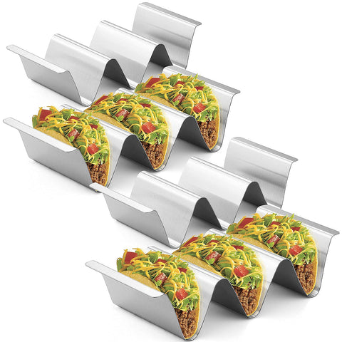RTT Taco Holder Stand triangular design prevents spills during filling.