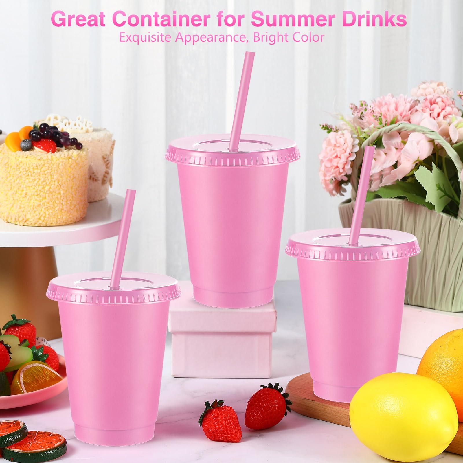 Rtteri travel-friendly light pink tumbler ready for on-the-go hydration.