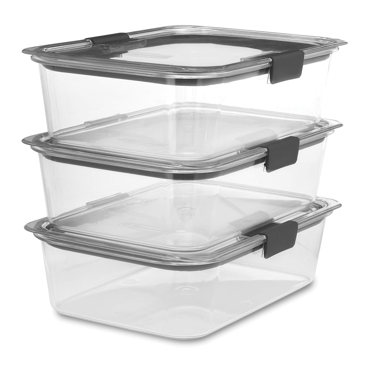 Rubbermaid Brilliance large 9.6-cup container with crystal-clear visibility.