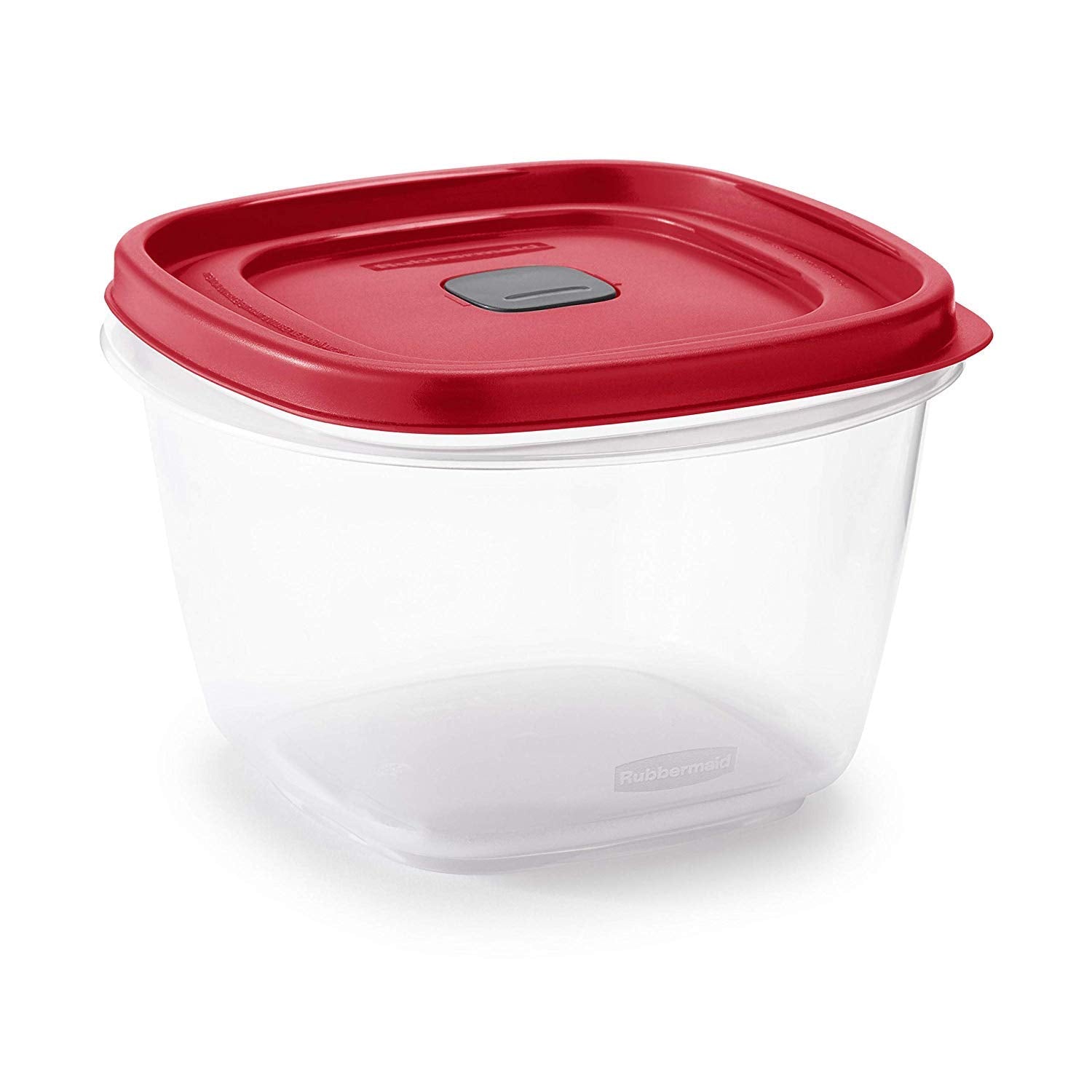 Rubbermaid built-in vent lid demonstrates splatter-free reheating in microwave.