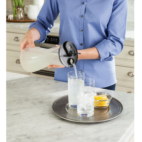 Rubbermaid carafe shows ergonomic grip for easy handling