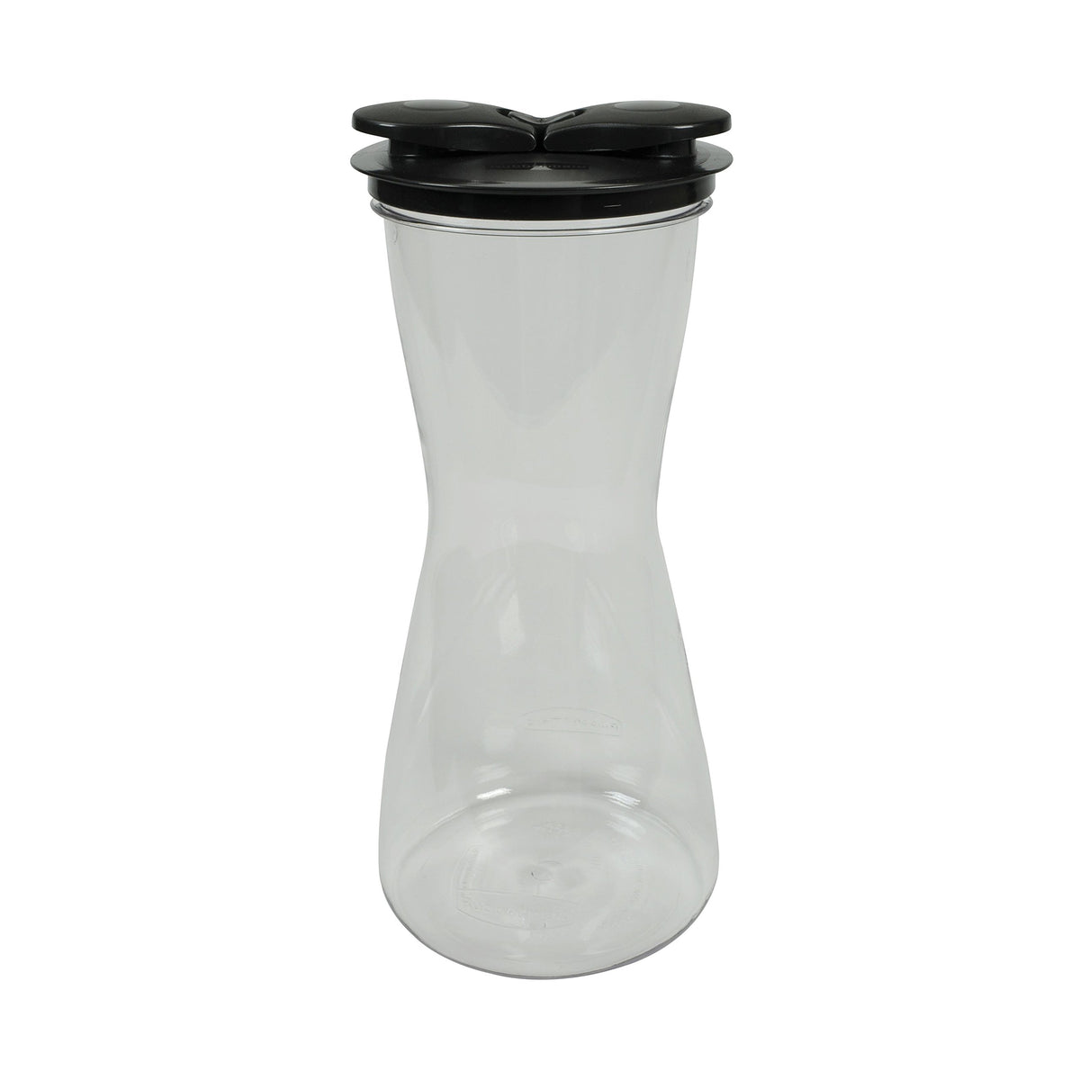Rubbermaid carafe with leak-proof lid and dual spouts for versatile pouring