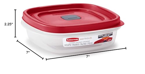Rubbermaid clear-base containers let you quickly see contents and portion sizes