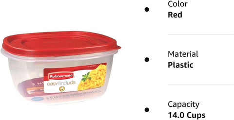 Rubbermaid Easy Find Lids - dishwasher-safe design for easy cleanup