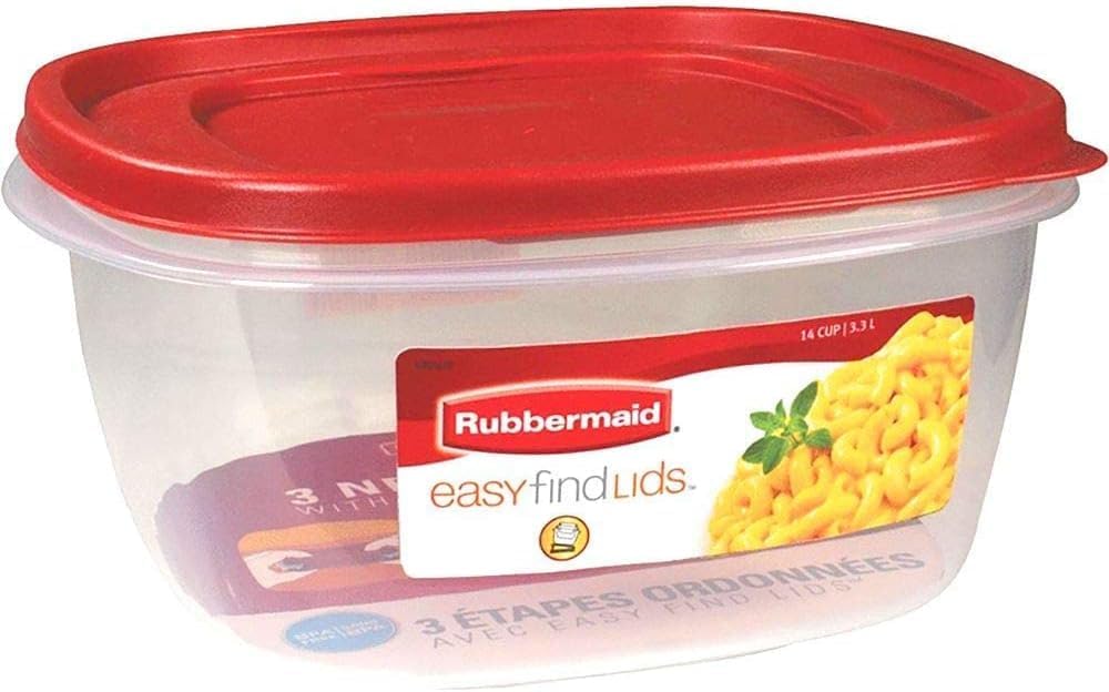 Rubbermaid Easy Find Lids - nested sizes shown, saves cupboard space