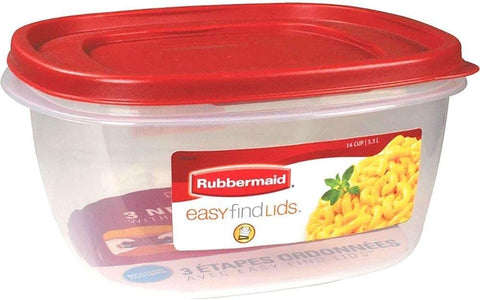 Rubbermaid Easy Find Lids - nested sizes shown, saves cupboard space