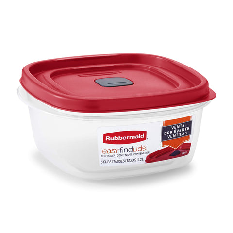 Rubbermaid EasyFindLids 5-cup container with vented lid for splatter-free microwaving