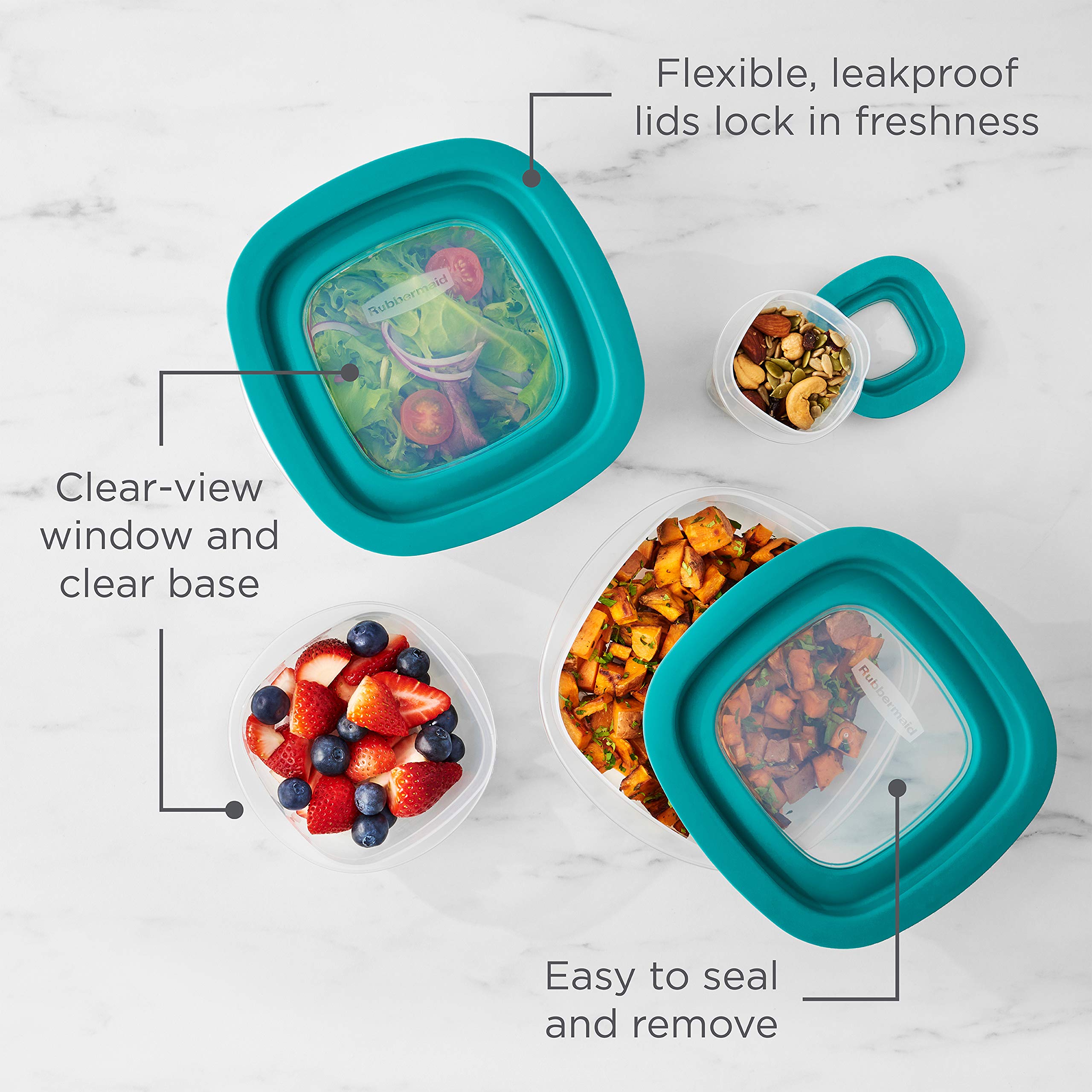 Rubbermaid EasyFindLids durable freezer-safe base for reheating meals