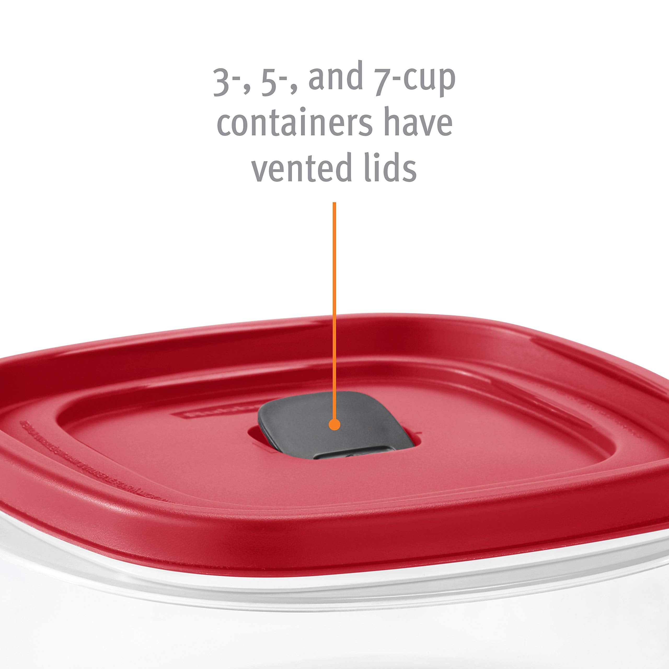 Rubbermaid EasyFindLids Racer Red 3-pack set for everyday meal prep