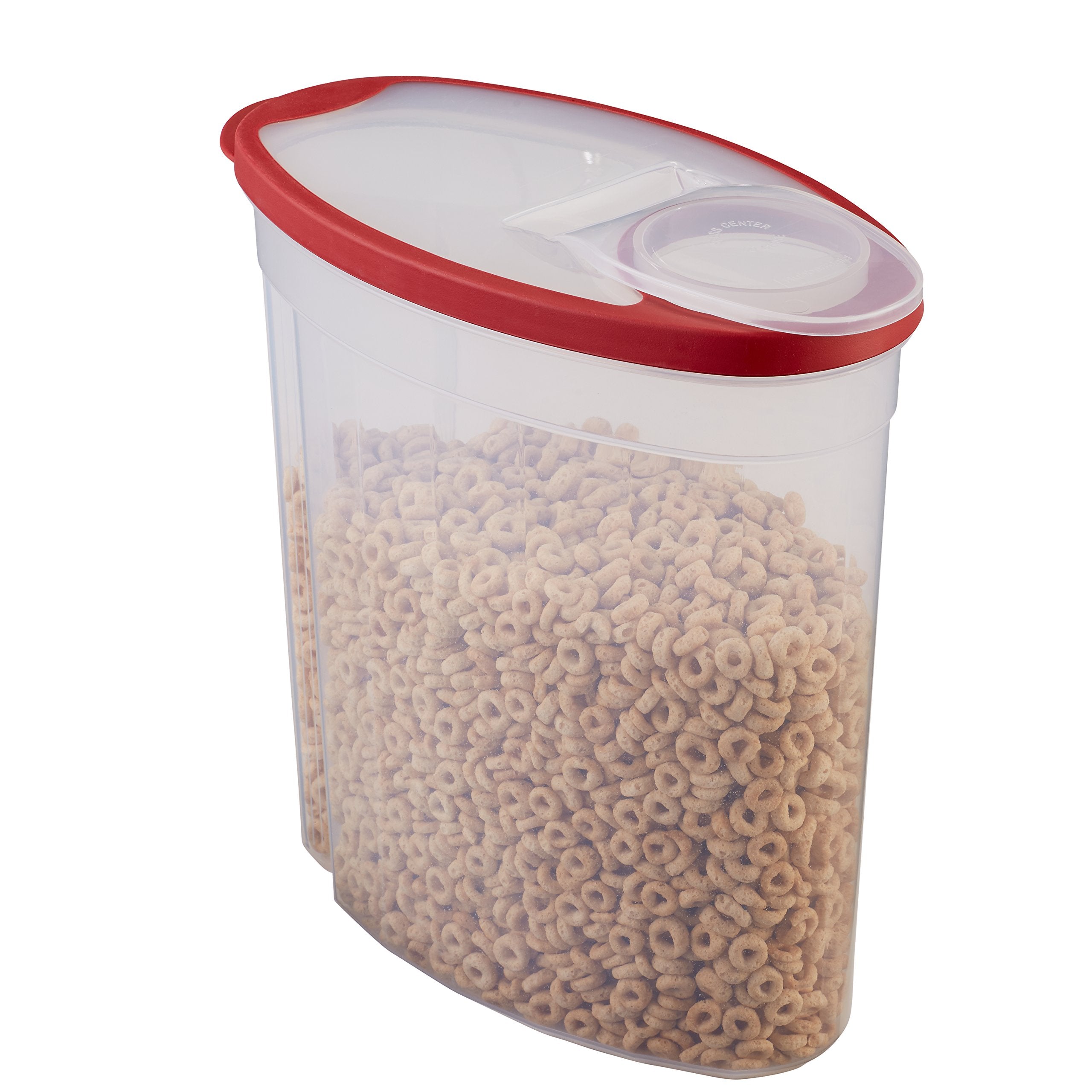 BPA-free Rubbermaid canister protects dry goods without chemicals.