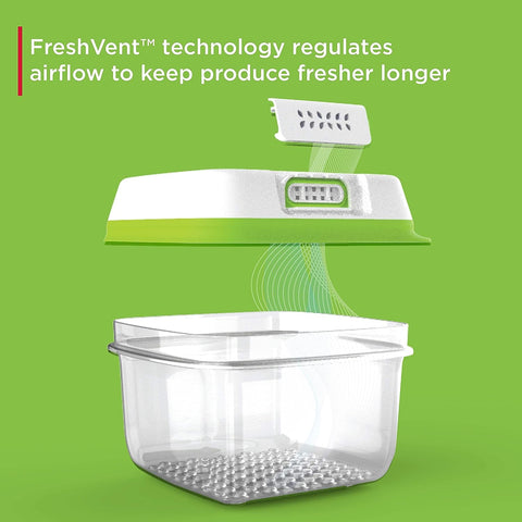 Lid set for Rubbermaid FreshWorks containers demonstrates secure, space-saving storage