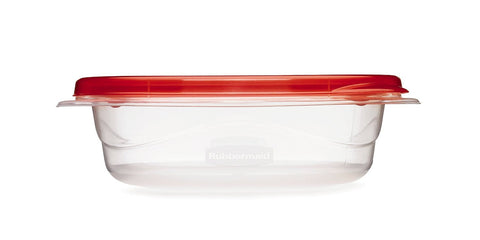 Clear base of Rubbermaid TakeAlongs shows contents with graduation marks for measurement.