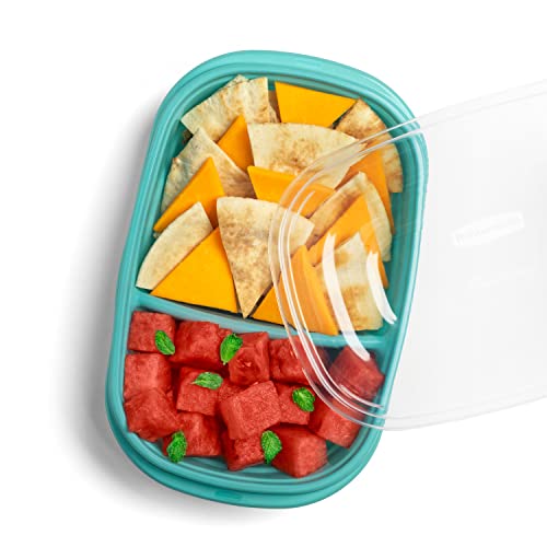 Rubbermaid TakeAlongs Teal Splash portable lunch containers for school and travel.