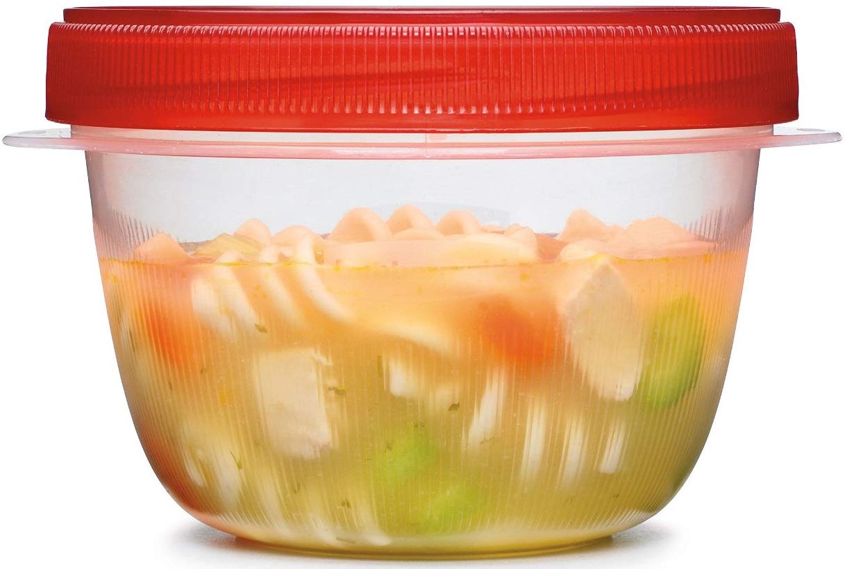 Rubbermaid TakeAlongs Twist & Seal contents-visible container for quick meal planning.