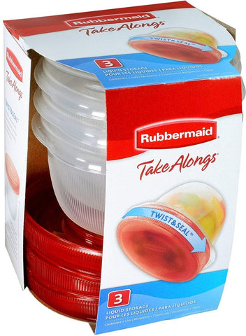 Rubbermaid TakeAlongs Twist & Seal microwave-safe performance for quick reheats.