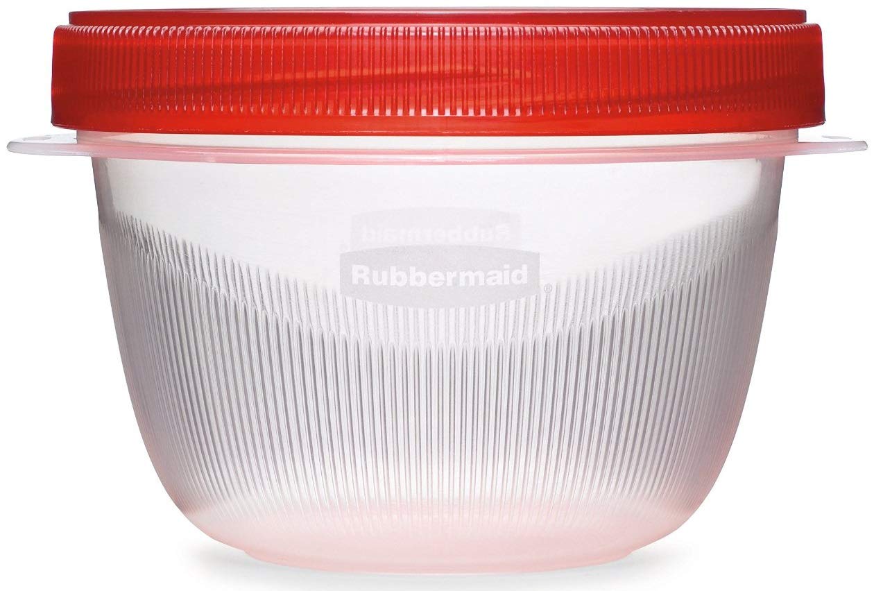 Rubbermaid TakeAlongs Twist & Seal 2 Cup pack packaged for travel and storage.