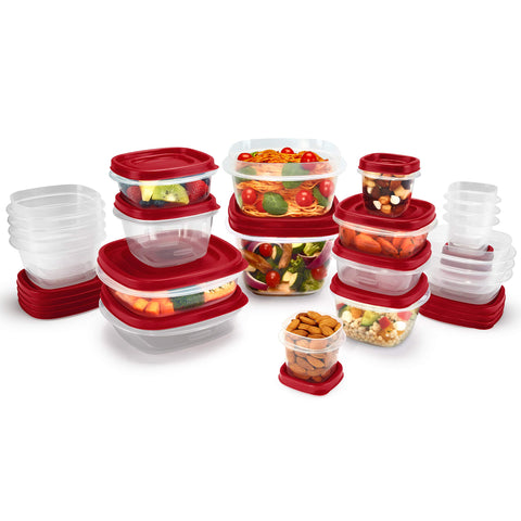 Rubbermaid vented lids shown for splatter-resistant microwave reheating.