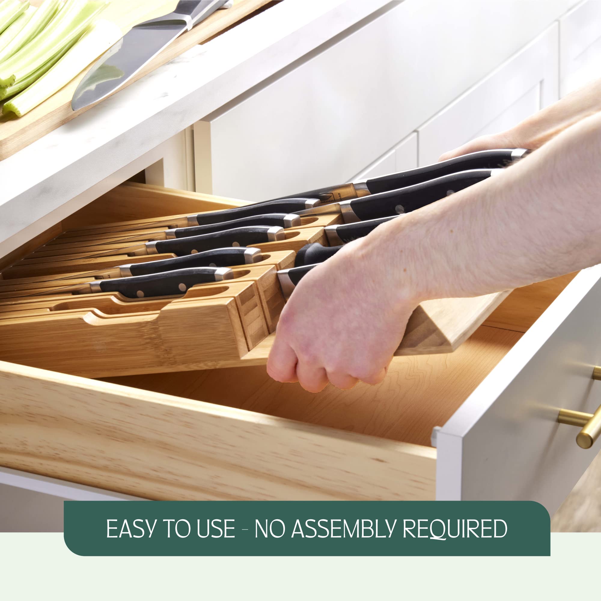 RUBOXA durable, eco-friendly design enhances kitchen drawers with a sleek look.
