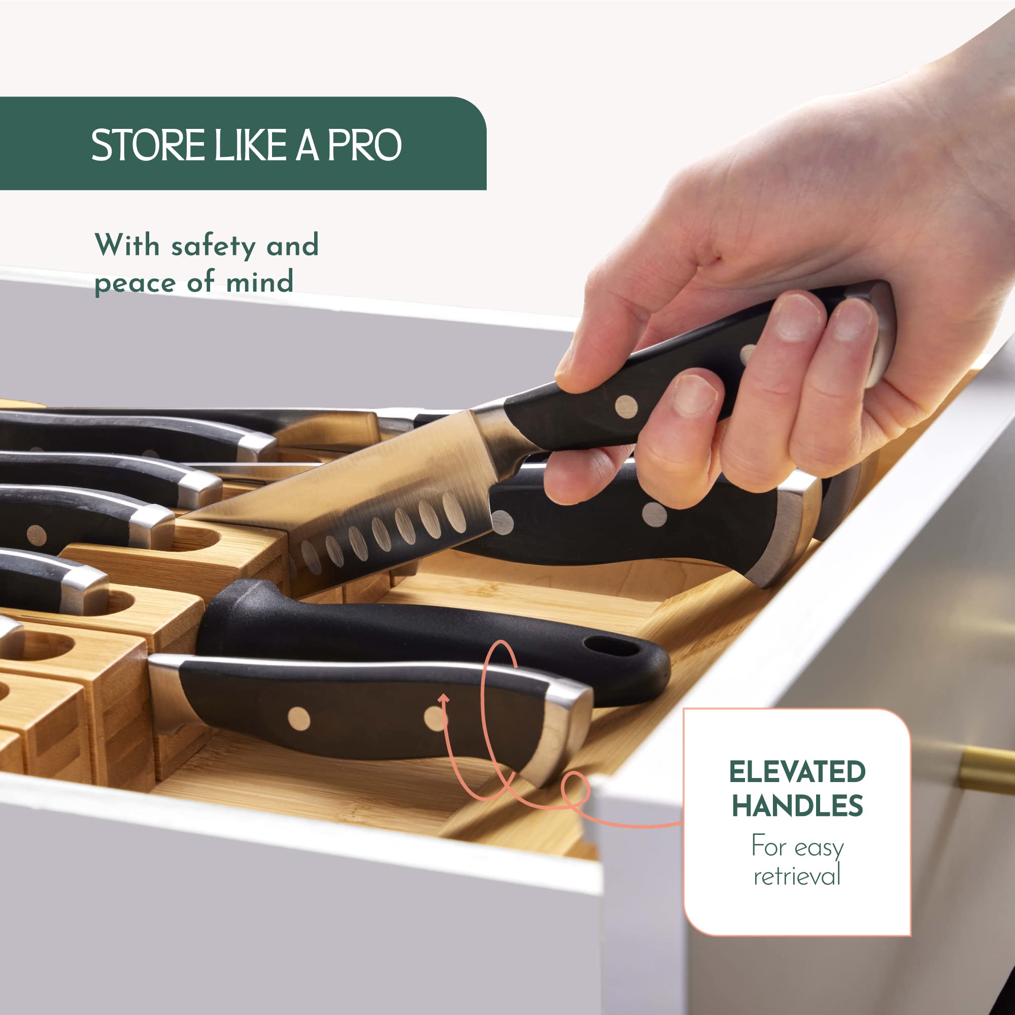 RUBOXA fits most drawers for efficient space saving in the kitchen.