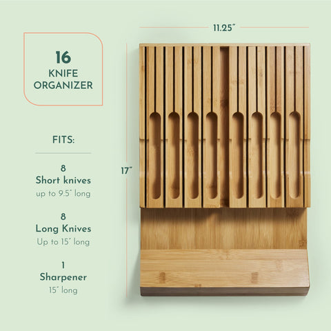 RUBOXA smooth bamboo finish adds eco-friendly, modern touch to your drawer.